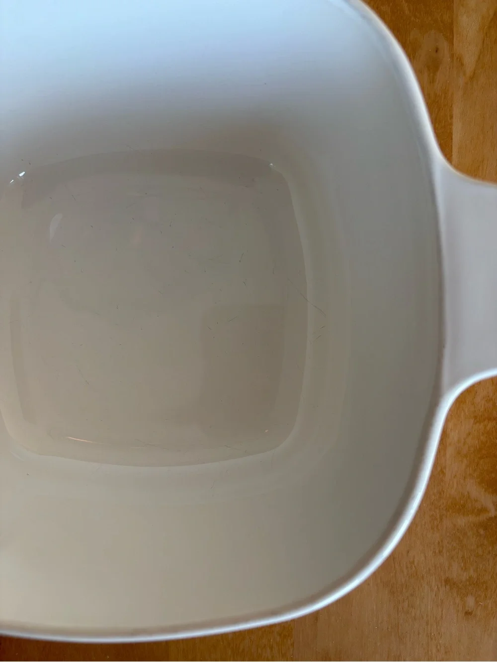 Corningware White Casserole with Blue Cornflower Pattern and Glass Lid